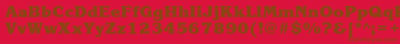 KorinnablackbttBold Font – Brown Fonts on Red Background