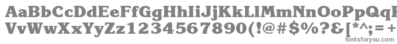 フォントKorinnablackbttBold – 白い背景に灰色の文字