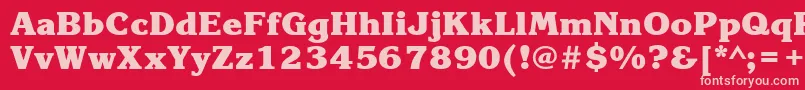 KorinnablackbttBold Font – Pink Fonts on Red Background