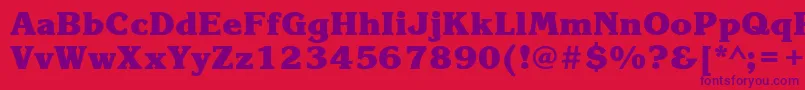 KorinnablackbttBold Font – Purple Fonts on Red Background