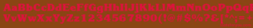 KorinnablackbttBold Font – Red Fonts on Brown Background