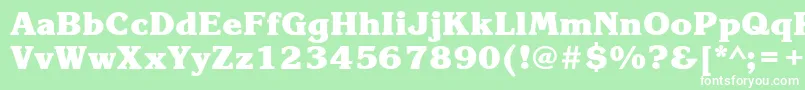 KorinnablackbttBold Font – White Fonts on Green Background