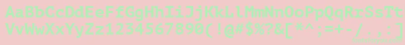 Ptm75fW Font – Green Fonts on Pink Background