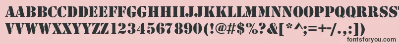 Stencildee Font – Black Fonts on Pink Background