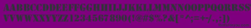 Stencildee Font – Black Fonts on Purple Background