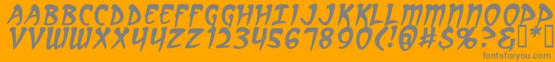 ArcanumI Font – Gray Fonts on Orange Background