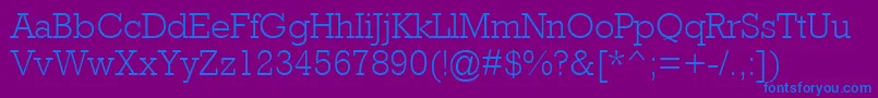 AstuteLightSsiLight Font – Blue Fonts on Purple Background