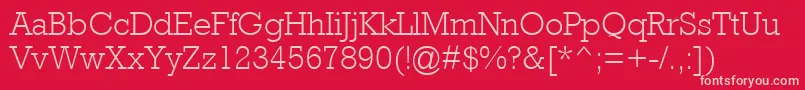 フォントAstuteLightSsiLight – 赤い背景にピンクのフォント