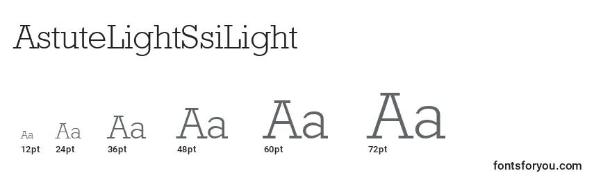 Размеры шрифта AstuteLightSsiLight