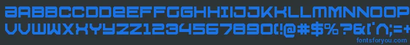 U.S.S.DallasCondensed Font – Blue Fonts on Black Background