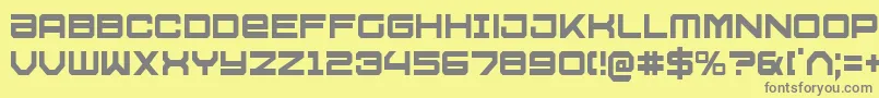 U.S.S.DallasCondensed Font – Gray Fonts on Yellow Background