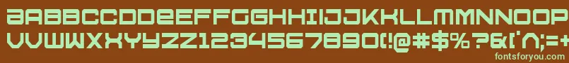 U.S.S.DallasCondensed Font – Green Fonts on Brown Background