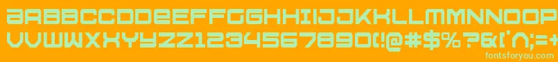 U.S.S.DallasCondensed Font – Green Fonts on Orange Background