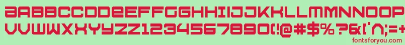 U.S.S.DallasCondensed Font – Red Fonts on Green Background