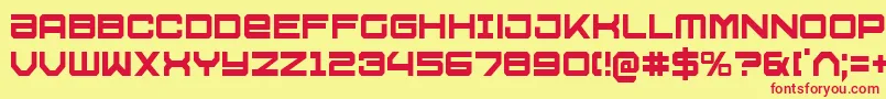 U.S.S.DallasCondensed Font – Red Fonts on Yellow Background