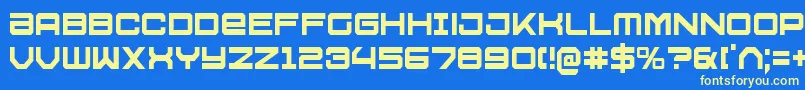 U.S.S.DallasCondensed Font – Yellow Fonts on Blue Background