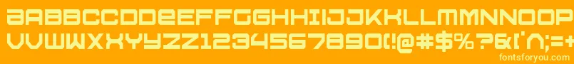 U.S.S.DallasCondensed Font – Yellow Fonts on Orange Background