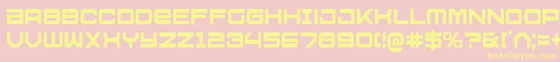 U.S.S.DallasCondensed Font – Yellow Fonts on Pink Background