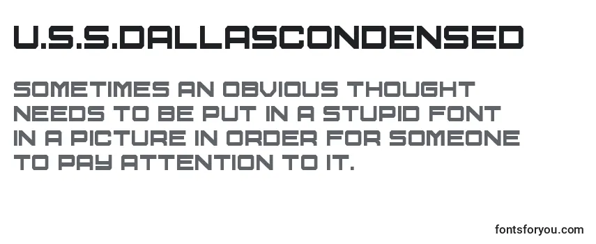 Review of the U.S.S.DallasCondensed Font