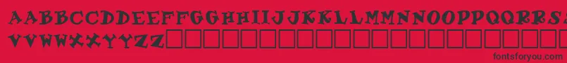 GabrielleRegular Font – Black Fonts on Red Background