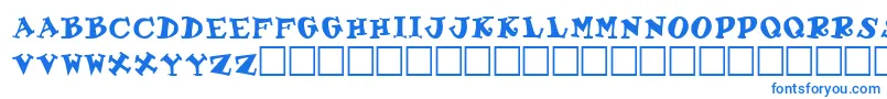 フォントGabrielleRegular – 白い背景に青い文字