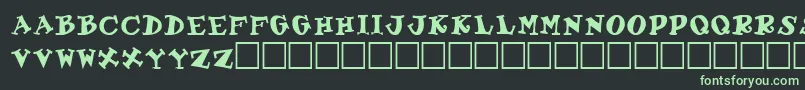 GabrielleRegular Font – Green Fonts on Black Background