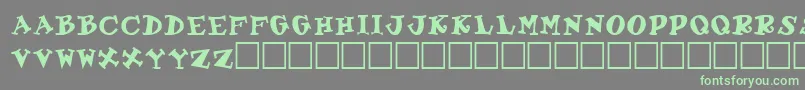 Шрифт GabrielleRegular – зелёные шрифты на сером фоне