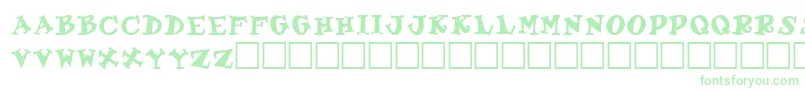 GabrielleRegular Font – Green Fonts on White Background