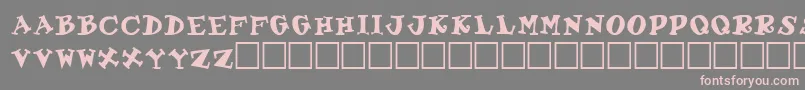 フォントGabrielleRegular – 灰色の背景にピンクのフォント