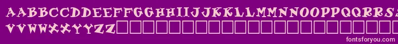 GabrielleRegular Font – Pink Fonts on Purple Background