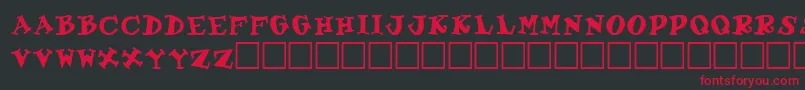GabrielleRegular Font – Red Fonts on Black Background