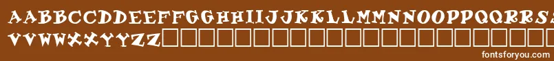 GabrielleRegular Font – White Fonts on Brown Background