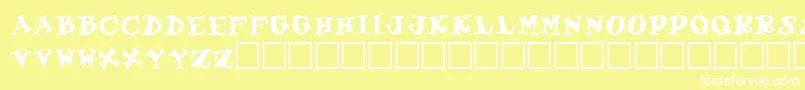 GabrielleRegular Font – White Fonts on Yellow Background
