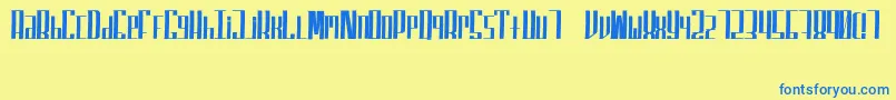 SuperfuckedSmall Font – Blue Fonts on Yellow Background