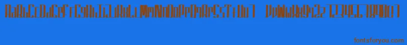 SuperfuckedSmall Font – Brown Fonts on Blue Background