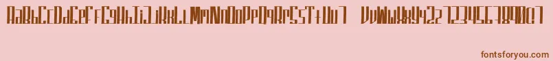Saiba mais sobre a fonte SuperfuckedSmall Fonte SuperfuckedSmall – fontes marrons em um fundo rosa