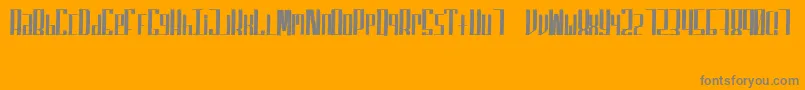 Fonte SuperfuckedSmall – fontes cinzas em um fundo laranja
