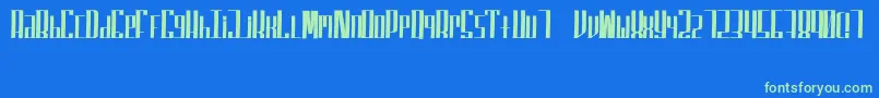 SuperfuckedSmall Font – Green Fonts on Blue Background