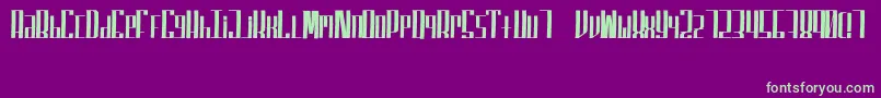 Czcionka SuperfuckedSmall – zielone czcionki na fioletowym tle