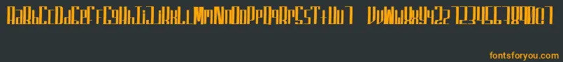 Fonte SuperfuckedSmall – fontes laranjas em um fundo preto