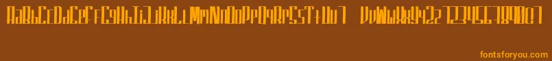 Шрифт SuperfuckedSmall – оранжевые шрифты на коричневом фоне
