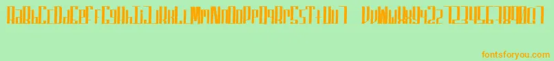 Шрифт SuperfuckedSmall – оранжевые шрифты на зелёном фоне