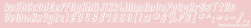 SfArcheryBlackShadedOblique Font – White Fonts on Pink Background