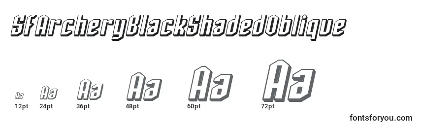 SfArcheryBlackShadedOblique Font Sizes