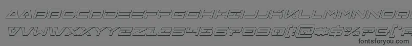 フォントFreeagentbold3Dital – 黒い文字の灰色の背景
