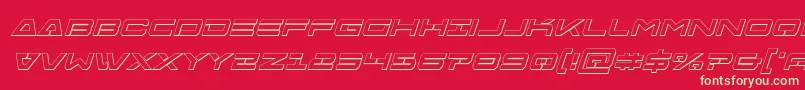 Freeagentbold3Dital Font – Green Fonts on Red Background