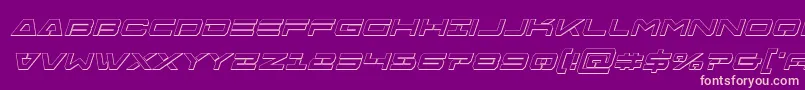 Freeagentbold3Dital Font – Pink Fonts on Purple Background