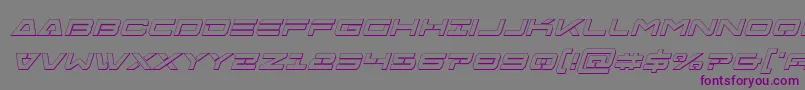 Freeagentbold3Dital-Schriftart – Violette Schriften auf grauem Hintergrund