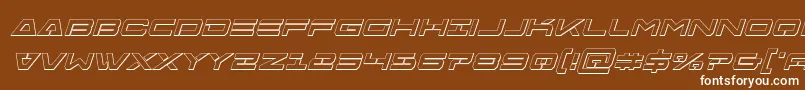 Freeagentbold3Dital Font – White Fonts on Brown Background