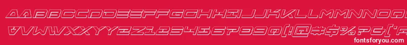 Freeagentbold3Dital Font – White Fonts on Red Background